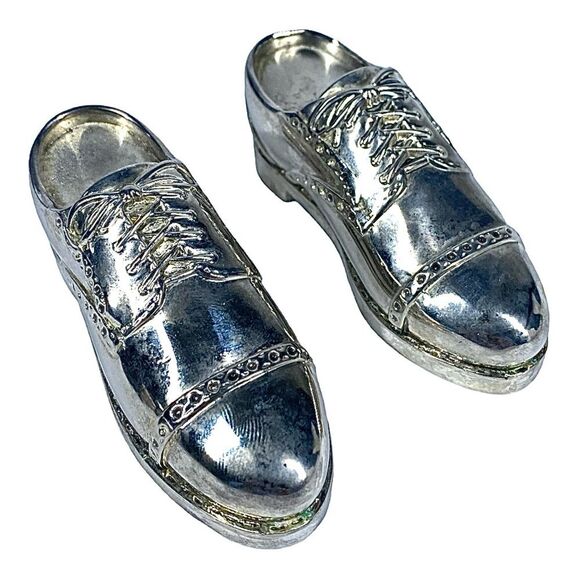 Godinger Salt Pepper Shaker For Neiman Marcus Men's Wing Tip Shoes Style - Picture 2 of 6